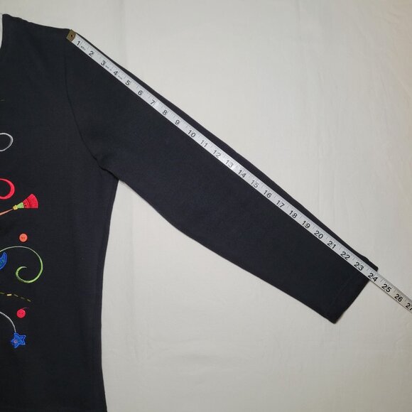 Vintage Y2K Halloween Sweater Pumpkin Black Orange Large Whimsigoth Spooky - Picture 9 of 11